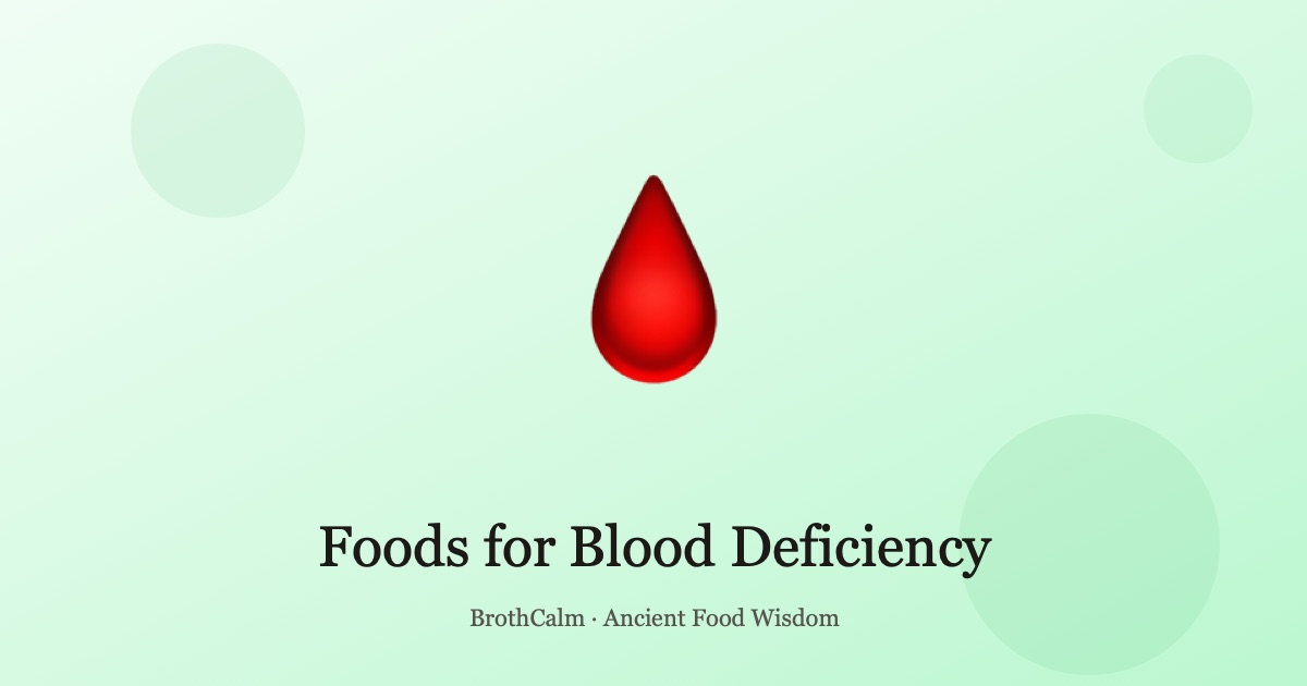 Foods for Blood Deficiency — Nourishing Your Blood the TCM W