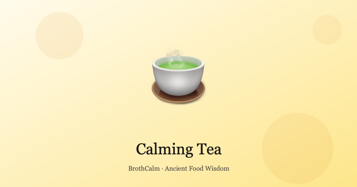 Calming Tea — Soothe Your Spirit the TCM Way