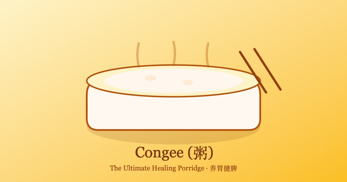 A comforting bowl of traditional Chinese congee porridge