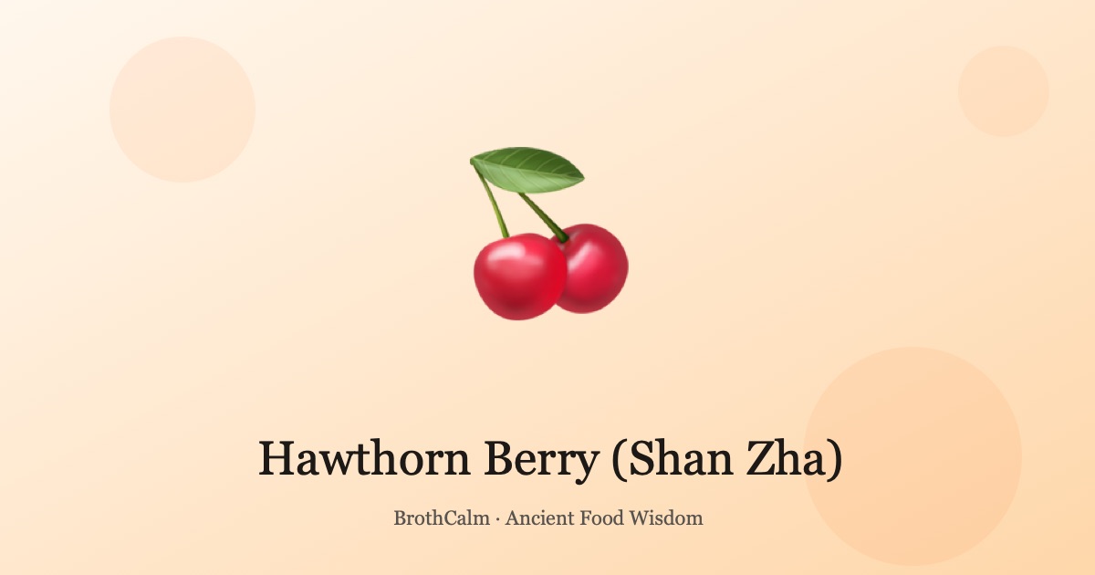 Hawthorn Berry (Shan Zha) — The Digestion Helper