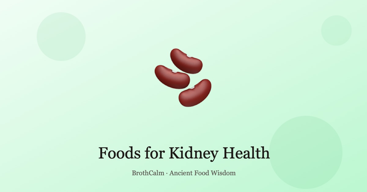 Foods for Kidney Health: A TCM Kidney Tonic Diet