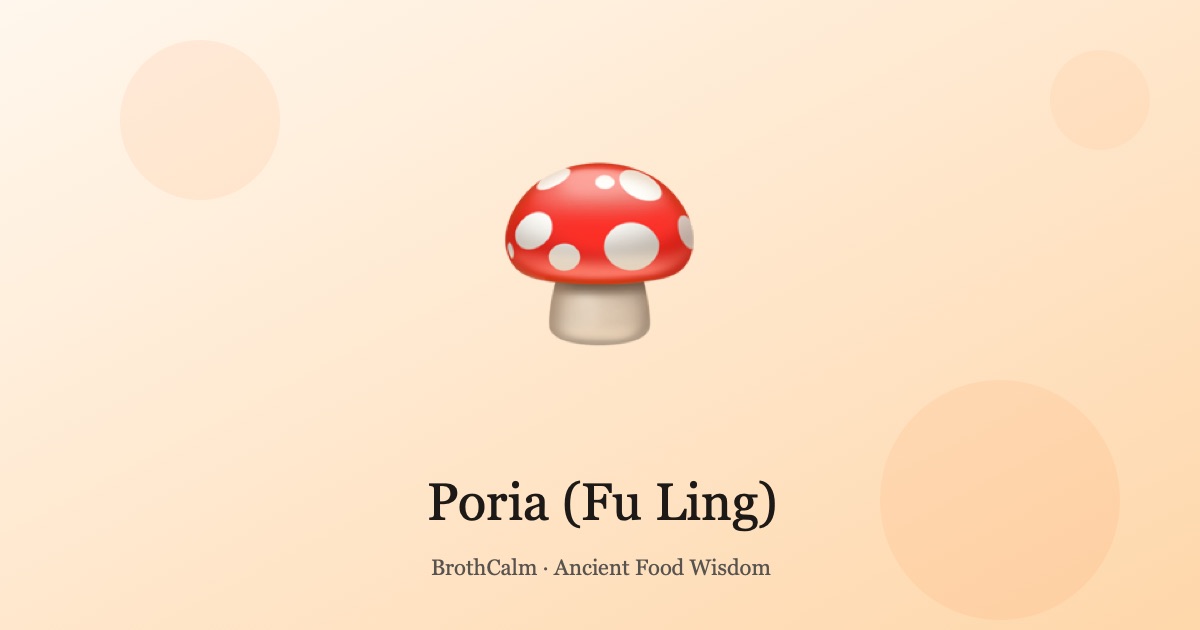 Poria (Fu Ling) — The Dampness-Draining Mushroom