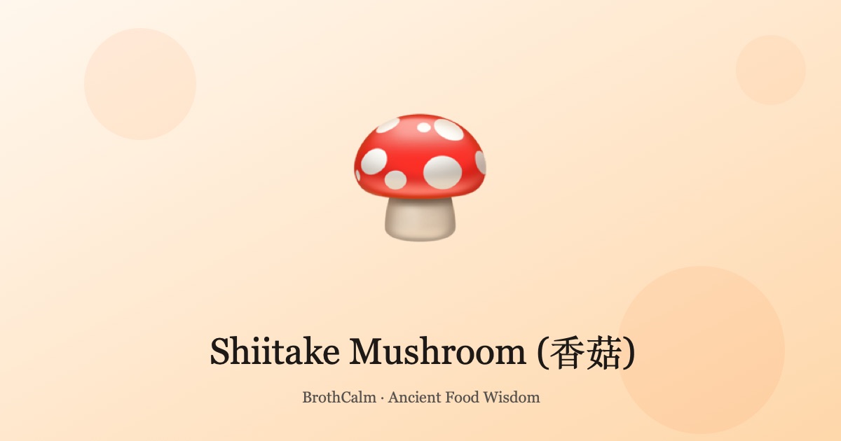 Shiitake Mushroom (香菇) — The Qi-Building Forest Secret