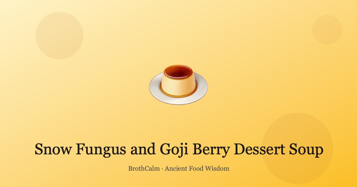 Snow Fungus and Goji Berry Dessert Soup — The TCM Beauty Ton