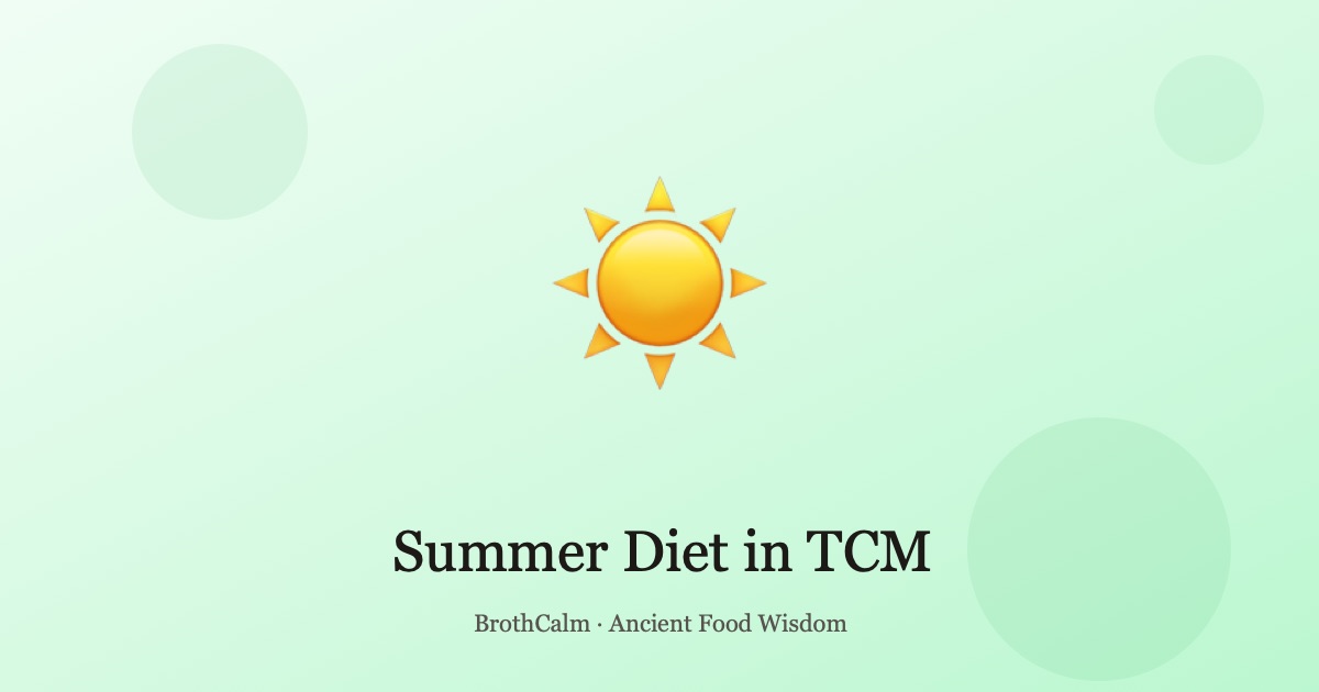 Summer Diet in TCM — Cooling Foods and Drinks for Heat Relie